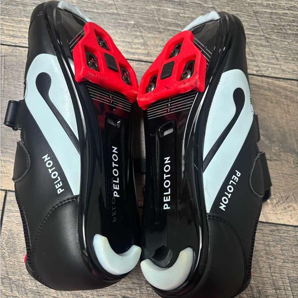 Peloton Black Cycling Shoes with Red Highlights: only worn a handful of times.